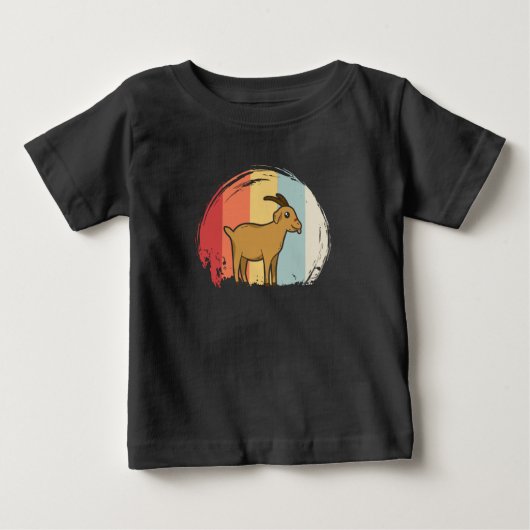 T-shirt Pour Bébé Cute chèvre Retro (Devant)