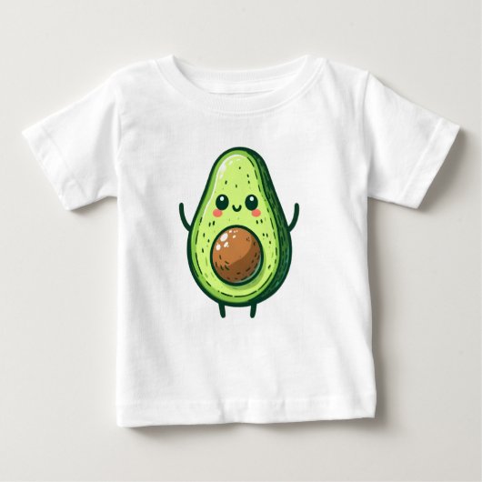 T-shirt Pour Bébé Cute Chibi Avocado (Devant)