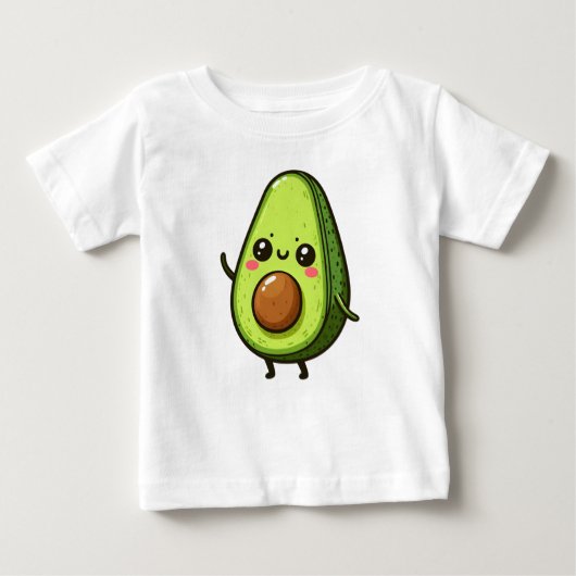 T-shirt Pour Bébé Cute Chibi Avocado (Devant)