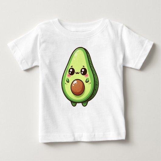 T-shirt Pour Bébé Cute Chibi Avocado (Devant)