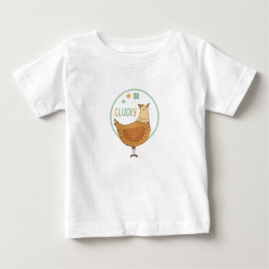 T-shirt Pour Bébé Cute Chicken St. Patricks Day Lucky (Devant)