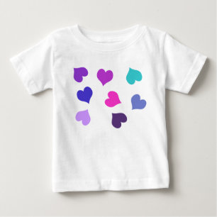 T-shirt Pour Bébé Cute colurful hearts