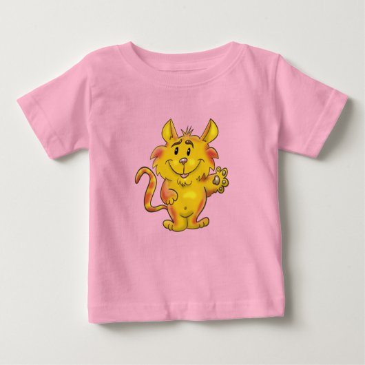 T-shirt Pour Bébé Cute, Convivial Tabby Cat (Devant)