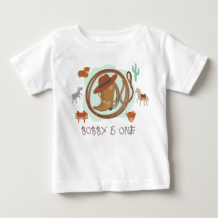 T-shirt Pour Bébé Cute Cowboy Premier anniversaire