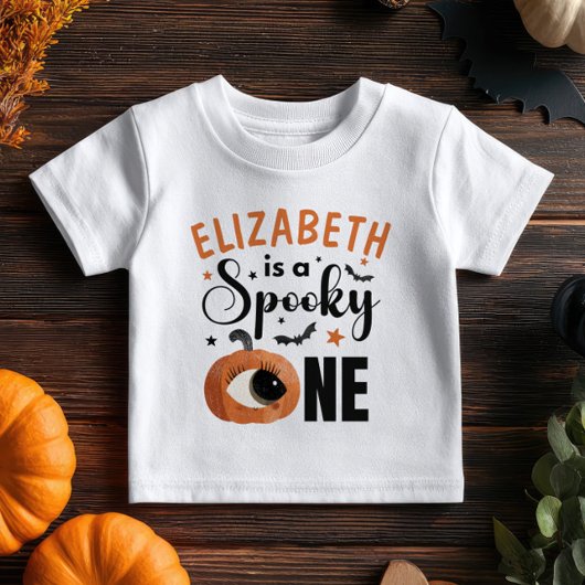 T-shirt Pour Bébé Cute Cyclop Citrouille Halloween Éffrayant Un Nom