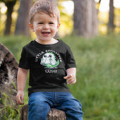 T-shirt Pour Bébé Cute, Dinosaure Éffrayant, Nom Personnalisé, Hallo