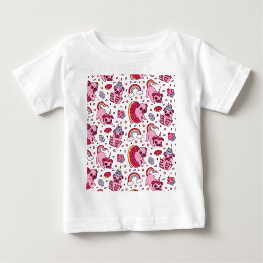 T-shirt Pour Bébé Cute dog pattern for dog lovers (Devant)