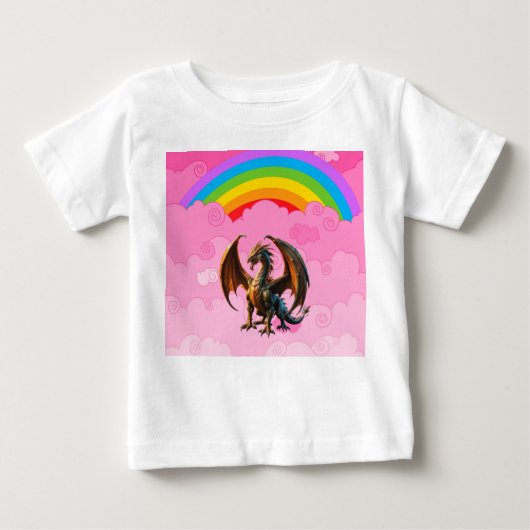 T-shirt Pour Bébé Cute Dragon (Devant)