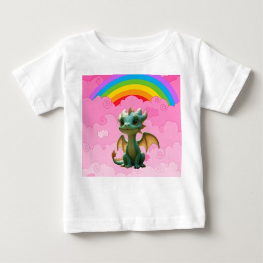 T-shirt Pour Bébé Cute Dragon (Devant)
