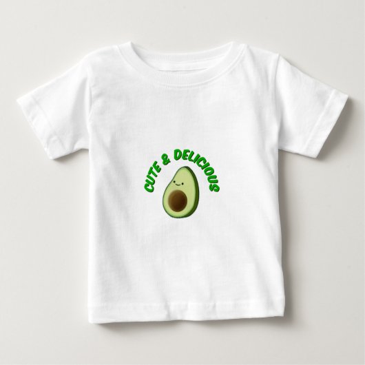 T-shirt Pour Bébé Cute Et Délicieux Avocado (Devant)
