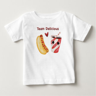 T-shirt Pour Bébé Cute Fast Food - Kawaii Junk Food Face