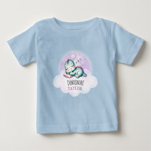 T-shirt Pour Bébé Cute Funny Dinosaur Nom personnalisé Enfants Pyjam (Devant)
