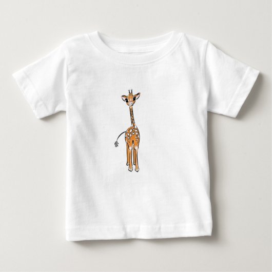 T-shirt Pour Bébé Cute Giraffe drawing, safari animals (Devant)