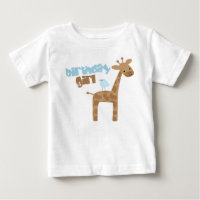 Cute Giraffe et Bird Anniversaire