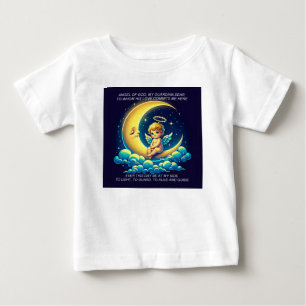 T-shirt Pour Bébé Cute Guardian Angel Cherub et Moon Expressionist