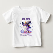 T-shirt Pour Bébé Cute Halloween Unicorne Boo-tiful Vibes Girls (Devant)