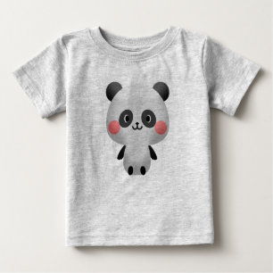 T-shirt Pour Bébé Cute Kawaii Happy Panda