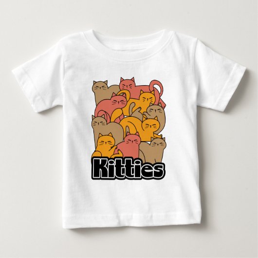 T-shirt Pour Bébé Cute Kitties Design - Cat Art adorable (Devant)