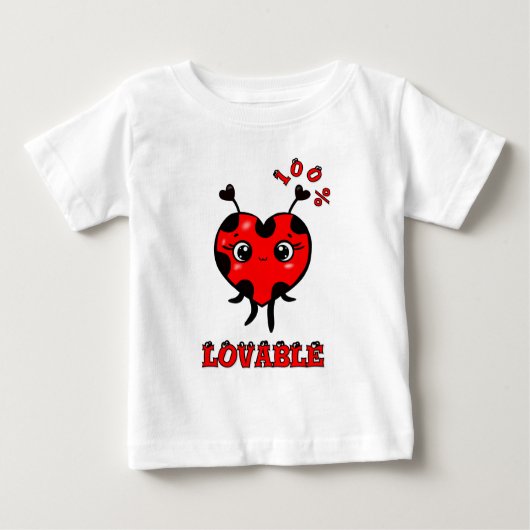 T-shirt Pour Bébé Cute ladybug  (Devant)
