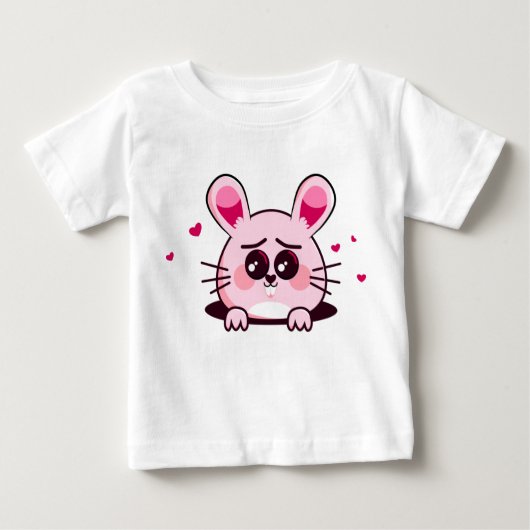 T-shirt Pour Bébé Cute lapin (Devant)