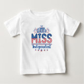 T-shirt Pour Bébé Cute Little Miss Independence 4 juillet (Devant)