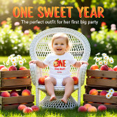 T-shirt Pour Bébé Cute Little Peach First Birthday