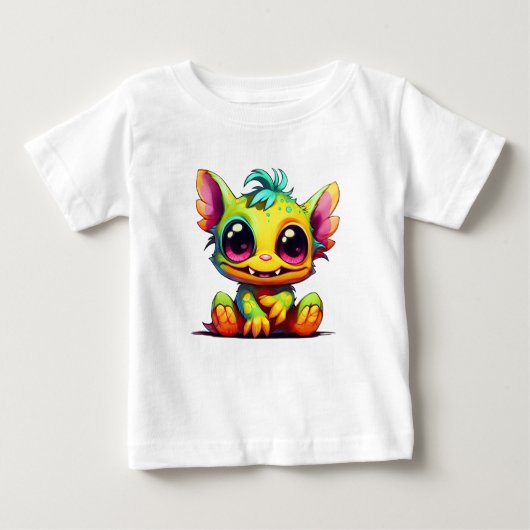 T-shirt Pour Bébé Cute Mini Monster Animo Amely (Devant)