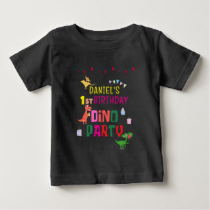 T-shirt Pour Bébé Cute Modern Dino Dinosaur fête d'anniversaire pour
