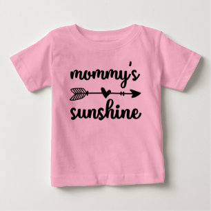 T-shirt Pour Bébé Cute Mommy sunshine girl word art Baby