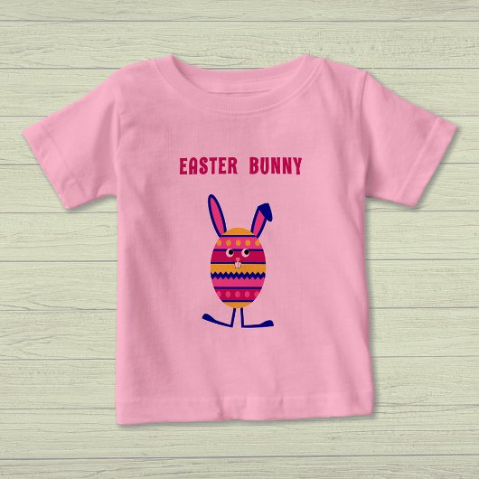 T-shirt Pour Bébé Cute oeuf de Pâques lapin rose
