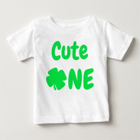 T-shirt Pour Bébé Cute One St Patrick's Day 1er anniversaire (Devant)