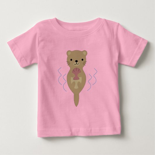 T-shirt Pour Bébé Cute Otter (Devant)