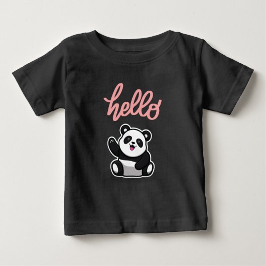 T-shirt Pour Bébé Cute panda (Devant)