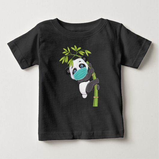 T-shirt Pour Bébé Cute Panda Porter Visage Masque Drôle Panda Cadeau (Devant)
