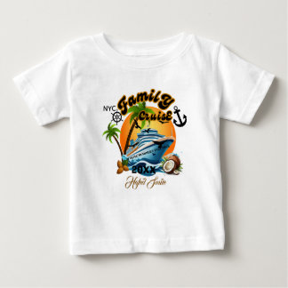 T-shirt Pour Bébé Cute Personalized Cruise Ship Family Trip Sunset T