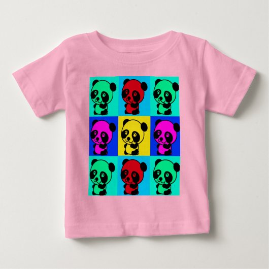 T-shirt Pour Bébé Cute Petite Ours Panda (Devant)