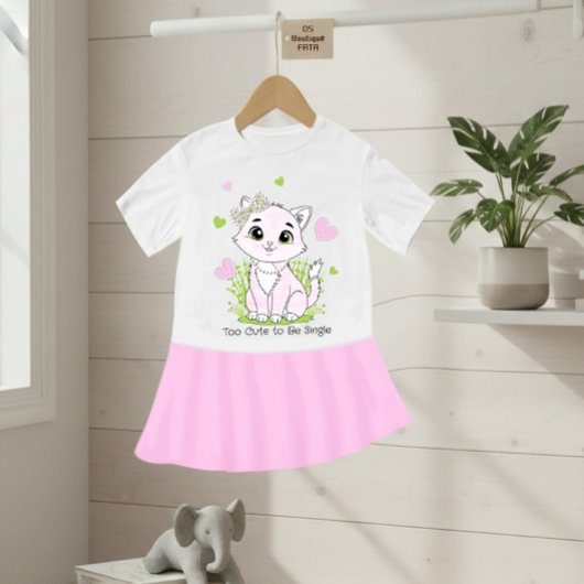 T-shirt Pour Bébé Cute pink cat