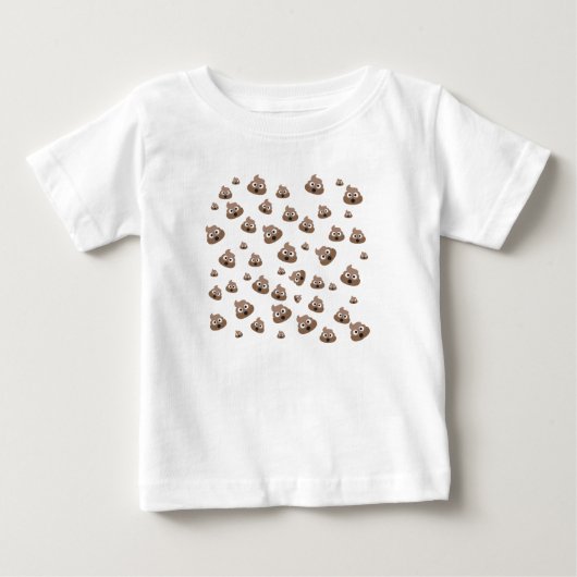 T-shirt Pour Bébé Cute Poop Emoji Motif (Devant)