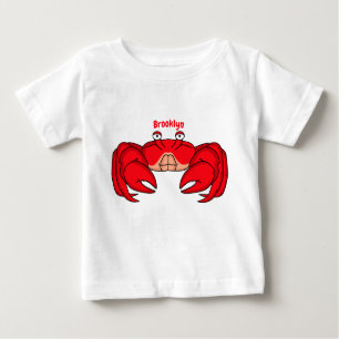 T-shirt Pour Bébé Cute red crab cartoon