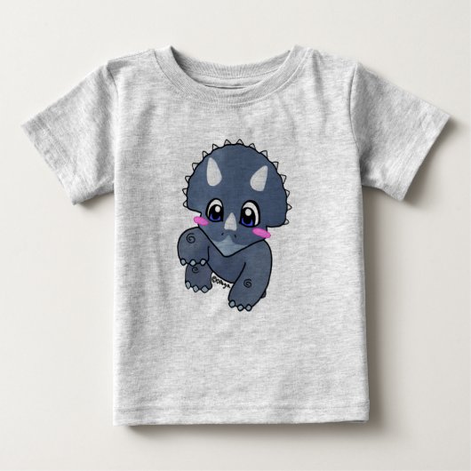 T-shirt Pour Bébé Cute triceratops (Devant)