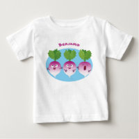 Cute turnip légumes trio chanter dessin animé