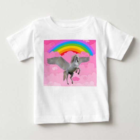 T-shirt Pour Bébé Cute Unicorn. (Devant)