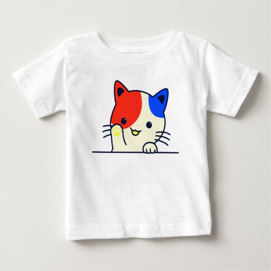 T-shirt Pour Bébé Cutie Kitten (Devant)