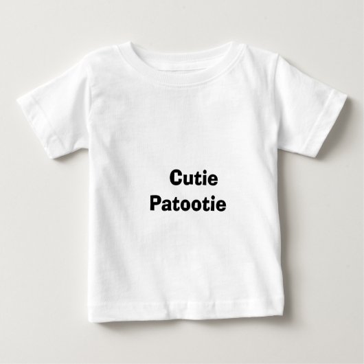 T-shirt Pour Bébé Cutie Patootie (Devant)