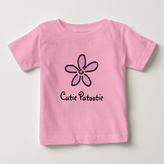 T-shirt Pour Bébé Cutie Patootie (Devant)