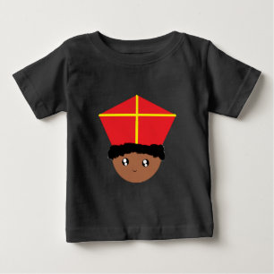 T-shirt Pour Bébé Cutieful Kids Art St. Nicholas Miter Zwarte Piet