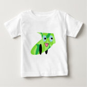 T-shirt Pour Bébé Cutit Kids Art Design Jote Chien Chiot Vert (Devant)