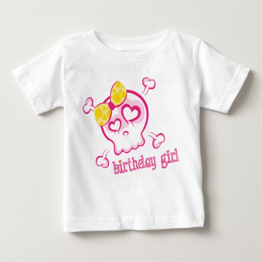 T-shirt Pour Bébé Cutsie Artistic Crull Girl Design d'anniversaire (Devant)