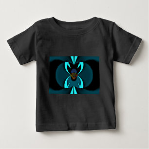 T-shirt Pour Bébé Cyan Abstrait Art Print