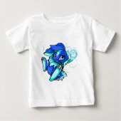 T-shirt Pour Bébé Cybunny jaune avec des étoiles (Devant)